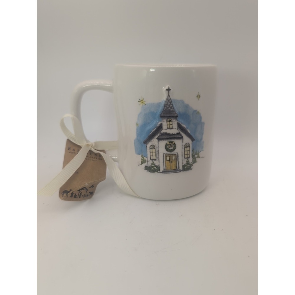 Rae Dunn 'Oh Holy Night' Christmas Church Double Sided Mug NWT NEW 2025 Coffee